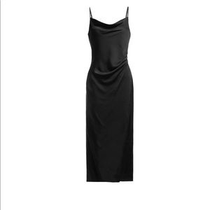 Re:named Maddy black slip dress